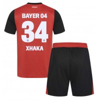 Bayer Leverkusen Granit Xhaka #34 Hjemmebanesæt Børn 2024-25 Kortærmet (+ Korte bukser)